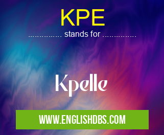 KPE means Kpelle KPE