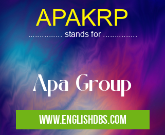 APAKRP means Apa Group APAKRP