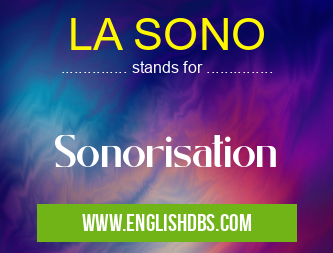 LA SONO means Sonorisation LA SONO
