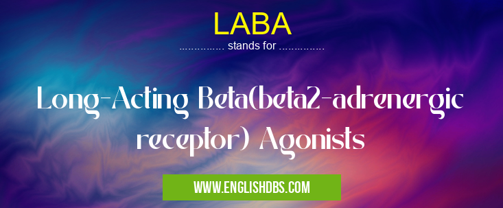 LABA means Long-Acting Beta(beta2-adrenergic receptor) Agonists LABA