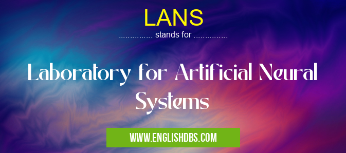 LANS means Laboratory for Artificial Neural Systems LANS