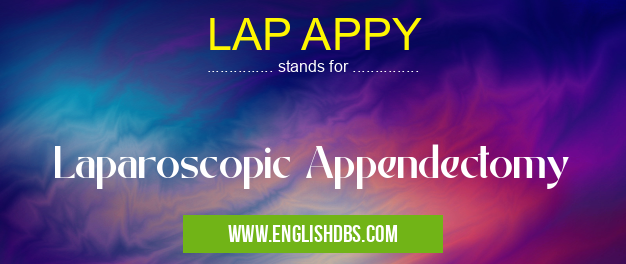 LAP APPY means Laparoscopic Appendectomy LAP APPY