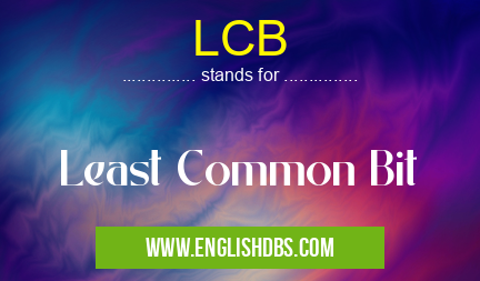 LCB means Least Common Bit LCB