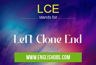 LCE means Left Clone End LCE