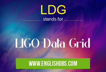 LDG means LIGO Data Grid LDG