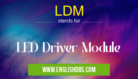 LDM means LED Driver Module LDM