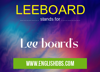 LEEBOARD means Lee board's LEEBOARD