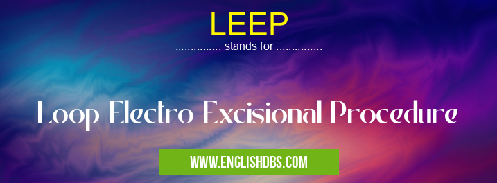 LEEP means Loop Electro Excisional Procedure LEEP