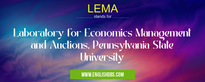 LEMA means Laboratory for Economics Management and Auctions, Pennsylvania State University LEMA