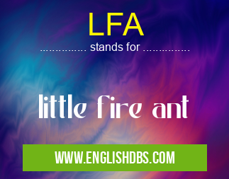 LFA means little fire ant LFA