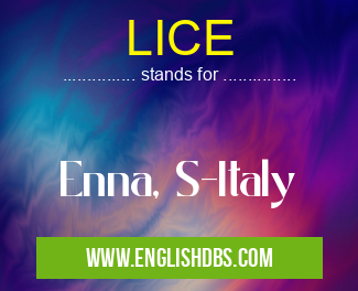 LICE means Enna, S-Italy LICE