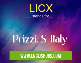 LICX means Prizzi, S-Italy LICX