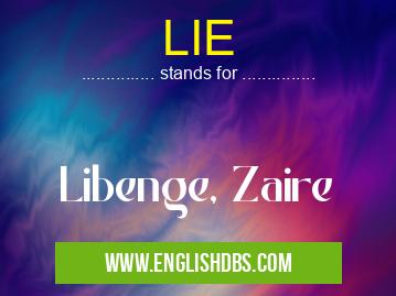LIE means Libenge, Zaire LIE