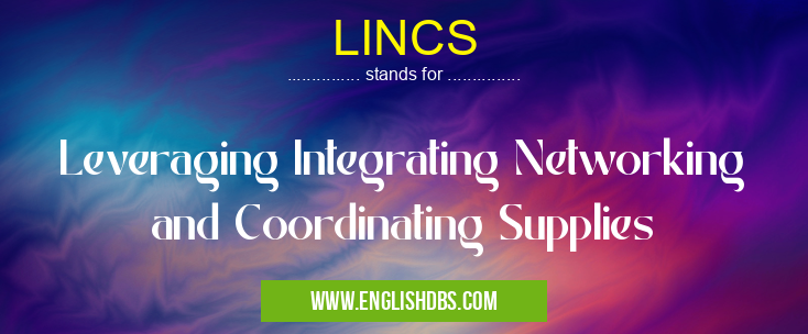 LINCS means Leveraging Integrating Networking and Coordinating Supplies LINCS