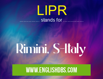 LIPR means Rimini, S-Italy LIPR