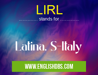 LIRL means Latina, S-Italy LIRL