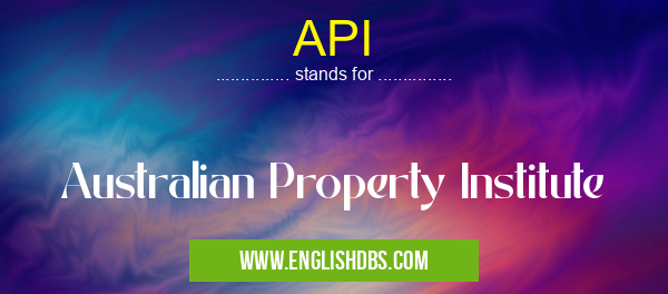 API means Australian Property Institute API