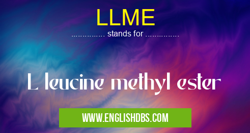 LLME means L leucine methyl ester LLME