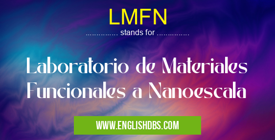 LMFN means Laboratorio de Materiales Funcionales a Nanoescala LMFN