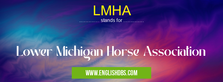 LMHA means Lower Michigan Horse Association LMHA