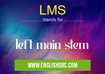 LMS means left main stem LMS