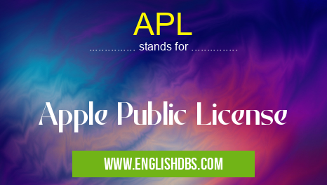 APL means Apple Public License APL