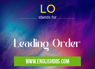 LO means Leading Order LO