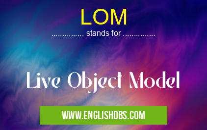 LOM means Live Object Model LOM