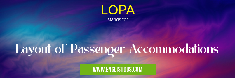 LOPA means Layout of Passenger Accommodations LOPA
