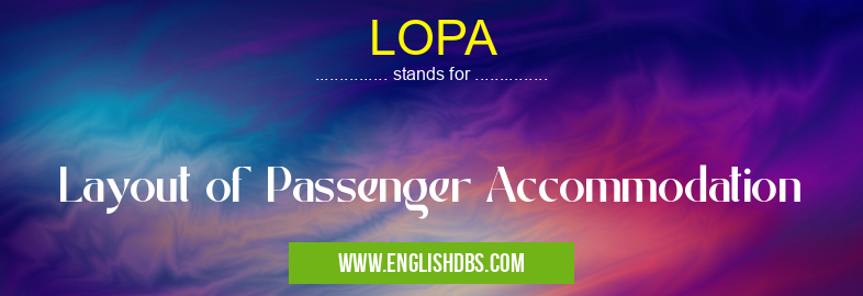 LOPA means Layout of Passenger Accommodation LOPA