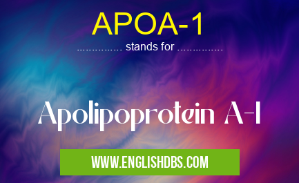 APOA-1 means Apolipoprotein A-I APOA-1