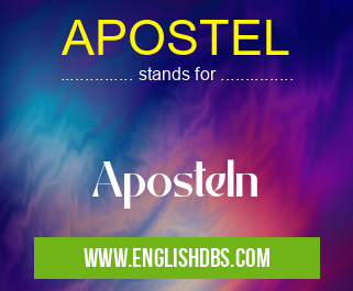 APOSTEL means Aposteln APOSTEL