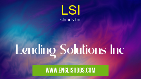 LSI means Lending Solutions Inc LSI