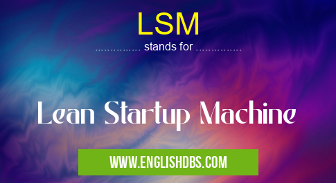 LSM means Lean Startup Machine LSM