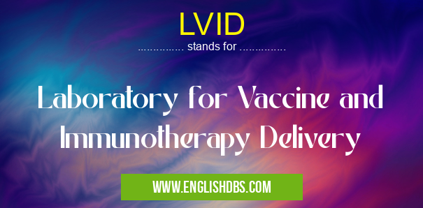 LVID means Laboratory for Vaccine and Immunotherapy Delivery LVID