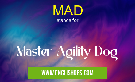 MAD means Master Agility Dog MAD