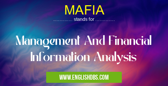 MAFIA means Management And Financial Information Analysis MAFIA