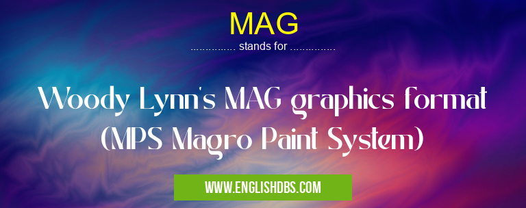 MAG means Woody Lynn's MAG graphics format (MPS Magro Paint System) MAG