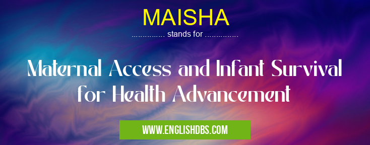 MAISHA means Maternal Access and Infant Survival for Health Advancement MAISHA