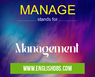 MANAGE means Management MANAGE