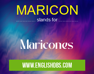 MARICON means Maricones MARICON