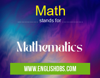 Math means Mathematics Math