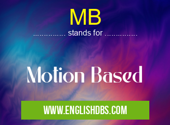 MB means Motion Based MB