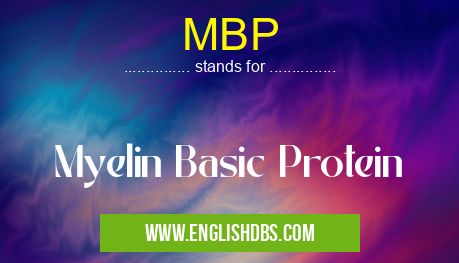 MBP means Myelin Basic Protein MBP