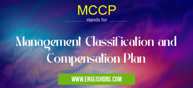 MCCP means Management Classification and Compensation Plan MCCP
