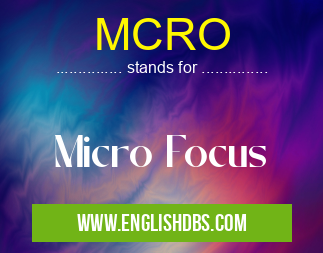 MCRO means Micro Focus MCRO