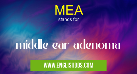 MEA means middle ear adenoma MEA