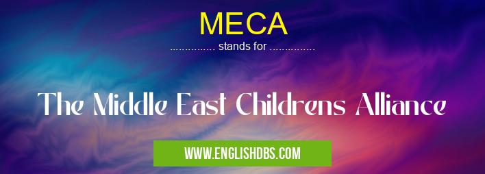 MECA means The Middle East Childrens Alliance MECA