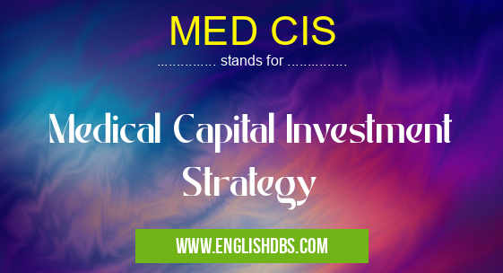 MED CIS means Medical Capital Investment Strategy MED CIS