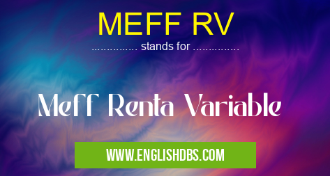 MEFF RV means Meff Renta Variable MEFF RV